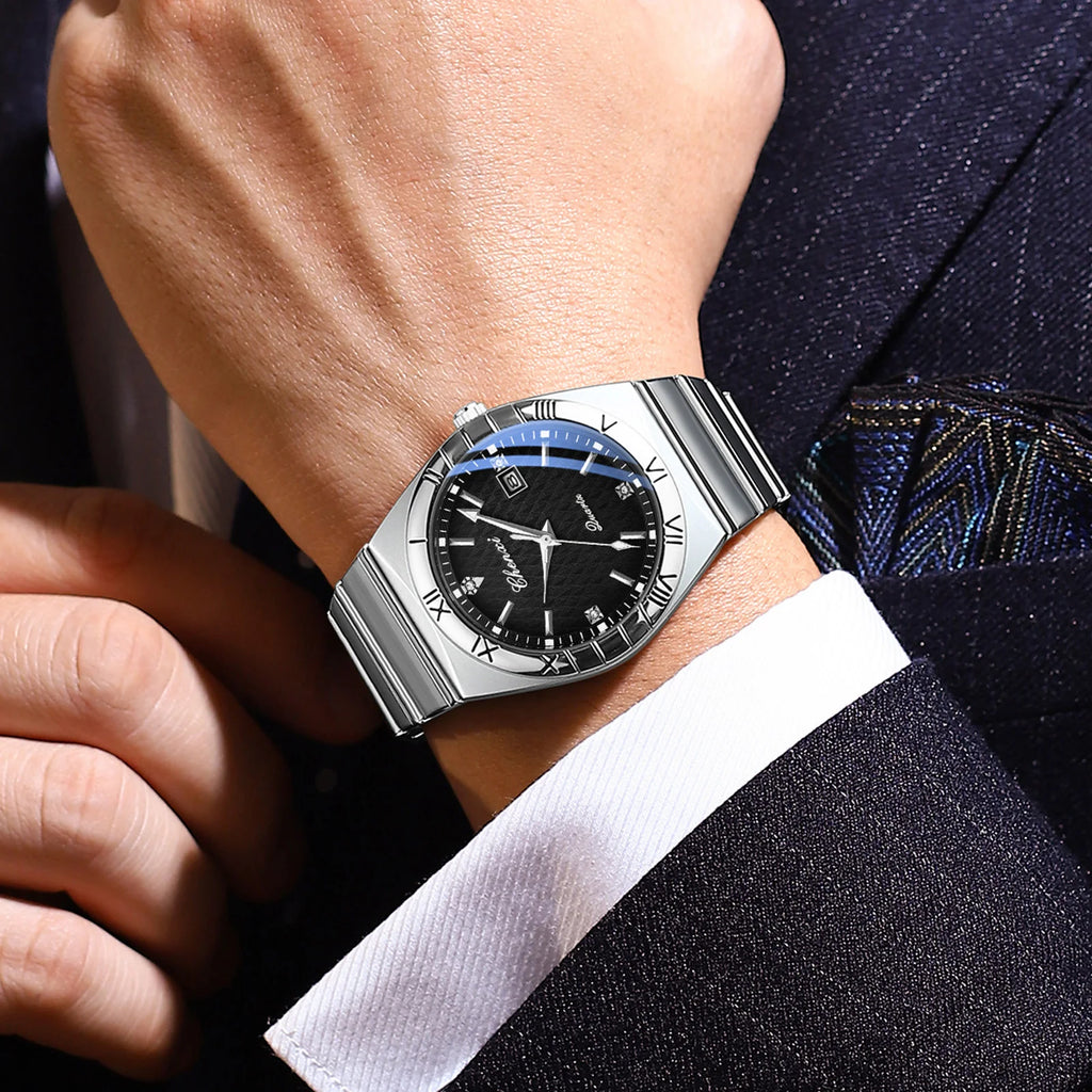 Top Brand Luxury Watches For Men Fashion Luminous Calendar Men's Watch CHENXI Waterproof Stainless Steel Quartz Wristwatch New