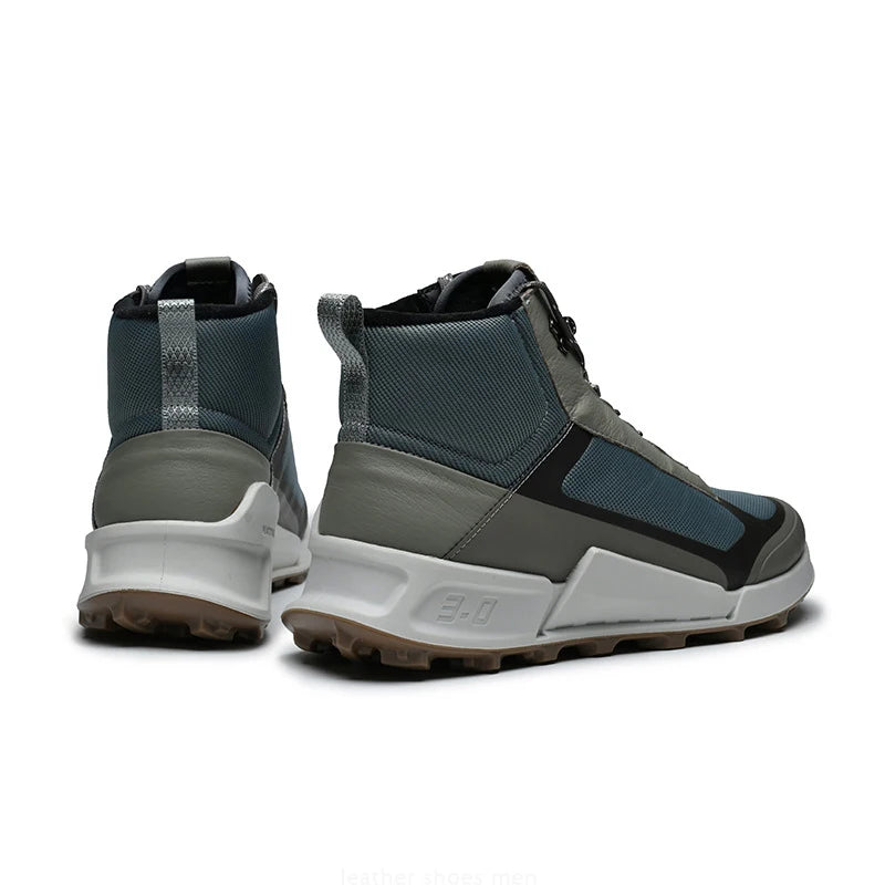 Trendy High Top Running Shoes Men Luxury Original Waterproof Sneaker Non Slip Outdoor Hiking Climbing Trekking Boots Patchwork