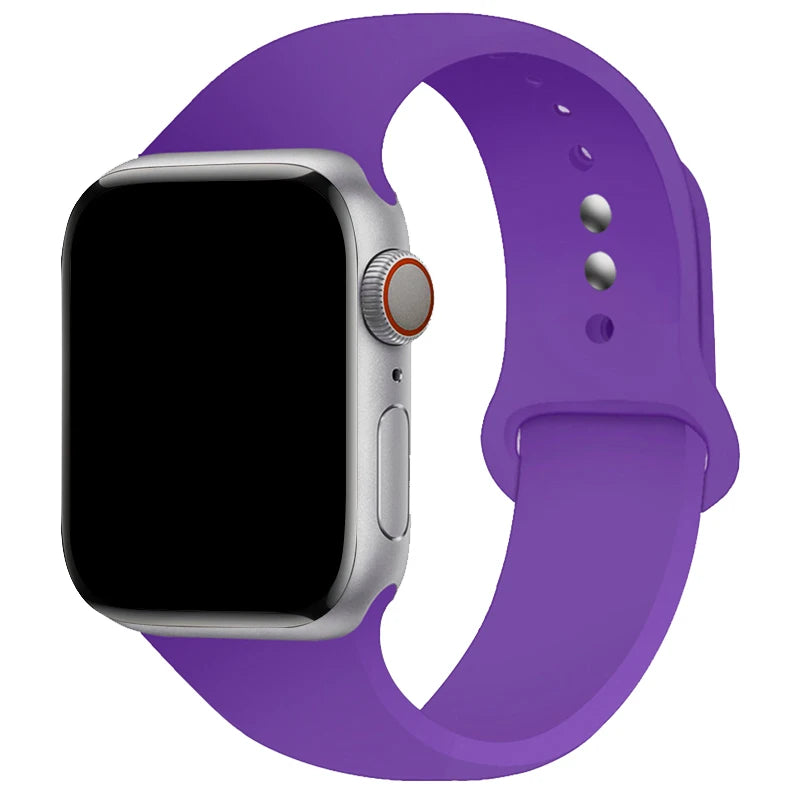 Sports Silicone Strap For Apple Watch Band Ultra 49mm 46mm 45mm 44mm 42mm 41mm 40mm Watchband for iWatch 11 10 9 8 7 6 5 4 SE