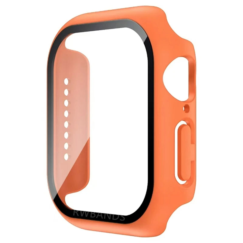 Glass+Cover For Apple Watch 46mm 44mm 40mm 49mm 41mm 45mm 42mm Accessorie Screen Protector iwatch series Ultra 11 10 9 SE 8 7 6