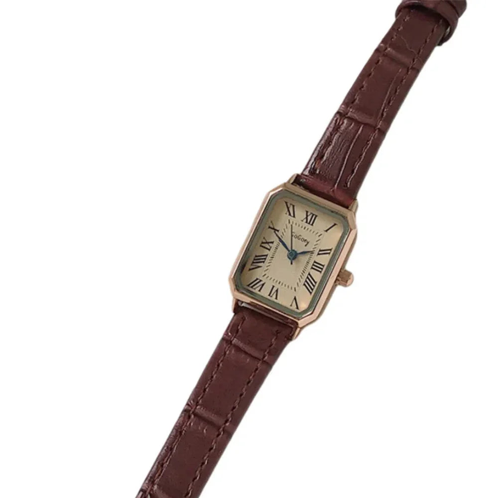 Elegant Women's Quartz Watch Exquisite Simple Women's Wrist Watch Decorative Waterproof Vintage Female Clock