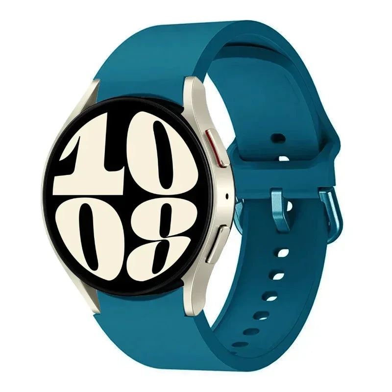 New Official Silicone Strap For Samsung Galaxy Watch 6 4 Classic 47mm 46mm 43/42mm Watchband Galaxy Watch 7 6 5 4 40mm 44mm Belt