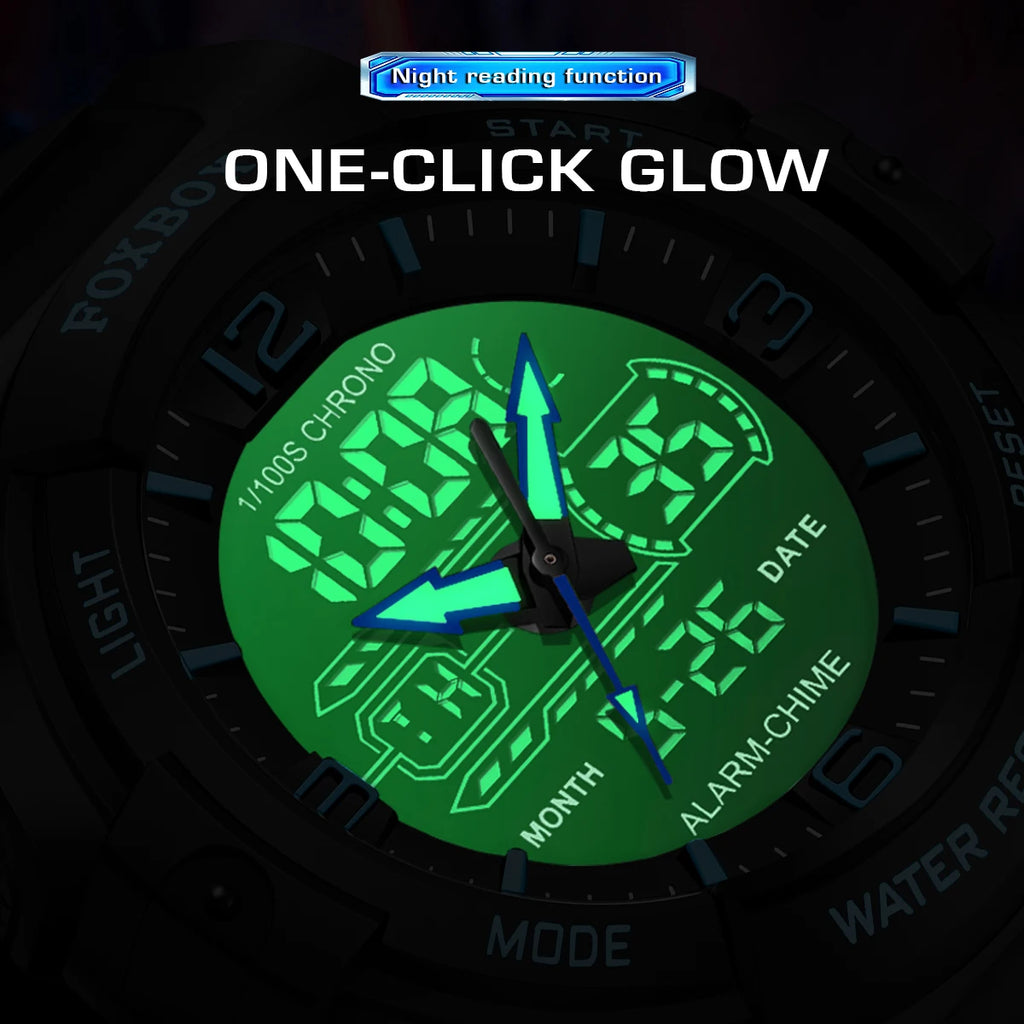 LIGE New Watches For Men 50M Waterproof Clock Alarm reloj hombre LCD Dual Display Wristwatch Quartz Military Sports Mens Watches