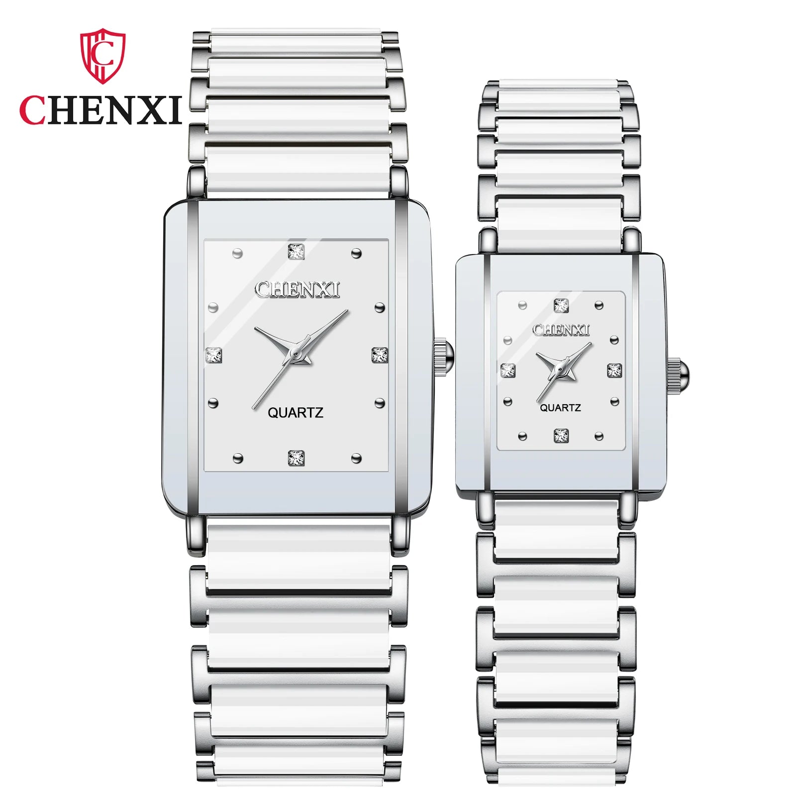 2PCS Couple Watches Ceramics Waterproof Fashion Leisure Men's and Women's Watch Reloj Mujer Romantic Birthday Gift Wristwatch