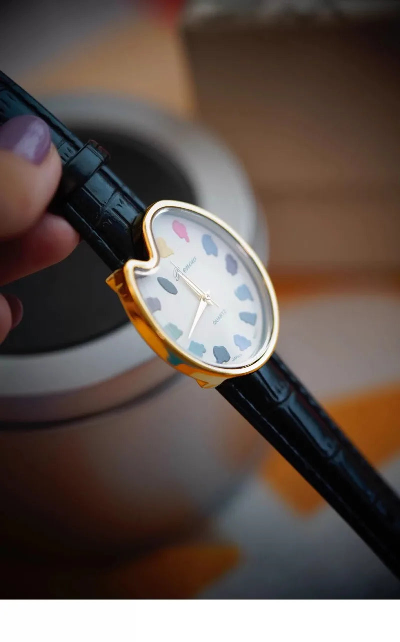 2026 Hot Sale Retro Niche Art sketching board Design Leather Quartz Square Exquisite and Versatile Pointer Watch 29mm