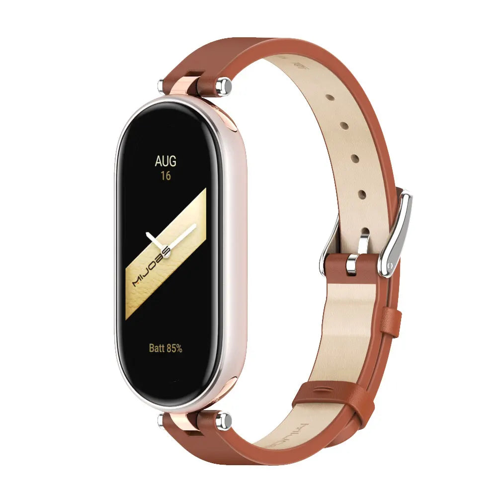 Strap for Mi Band 10 9 8 7 6 5 Watchband for Xiao mi Smart Band 9 Strap for Mi Band 8 Leather Wristband For Mi Band 7 Correa