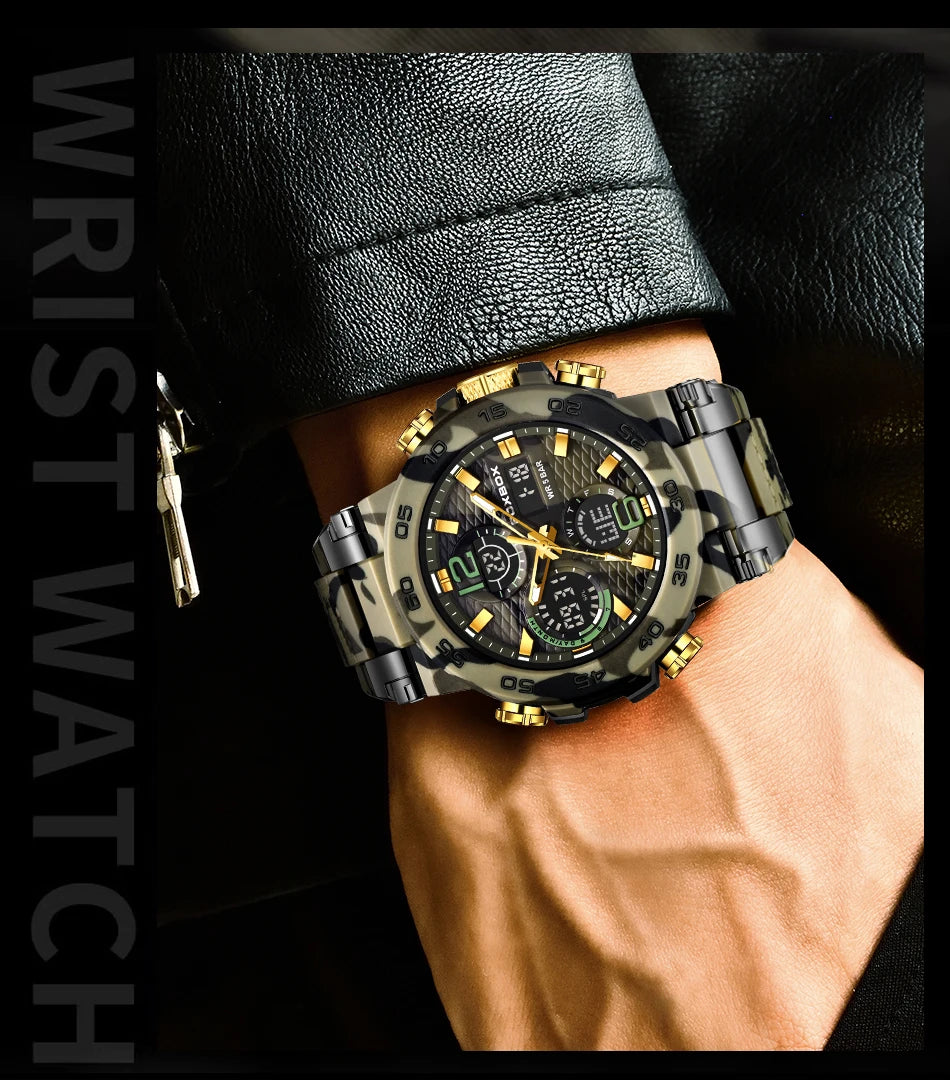 LIGE Digital Men Military Watch 50m Waterproof Wristwatch LED Quartz Clock Sports Watch Male Big Watches Men Relogios Masculino