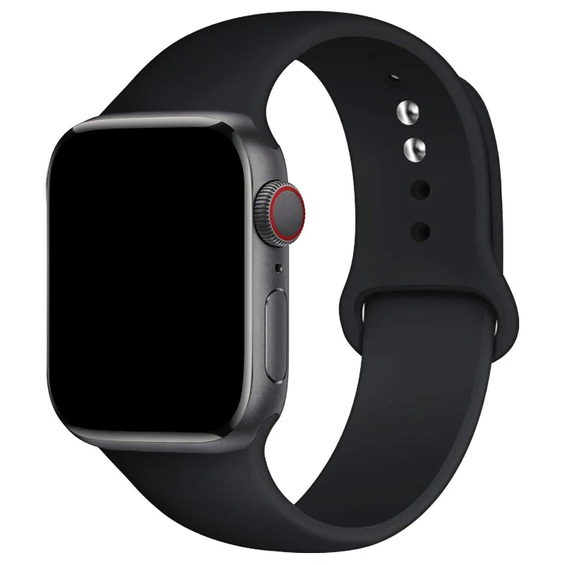 Sports Silicone Strap For Apple Watch Band Ultra 49mm 46mm 45mm 44mm 42mm 41mm 40mm Watchband for iWatch 11 10 9 8 7 6 5 4 SE