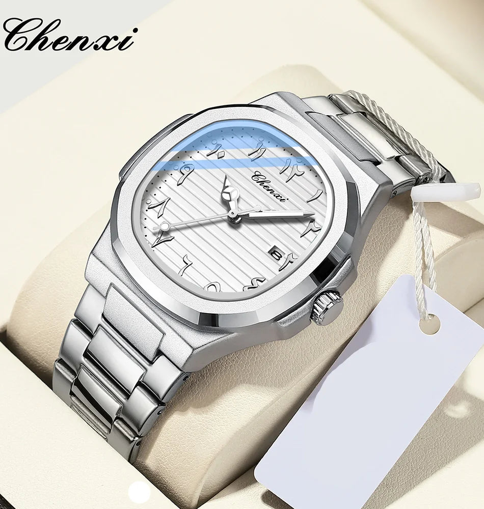 Eastern Arabic Numerals Dial Man Watch Fashion Original Date Quartz Watches For Men Classic Business Waterproof Men's Wristwatch