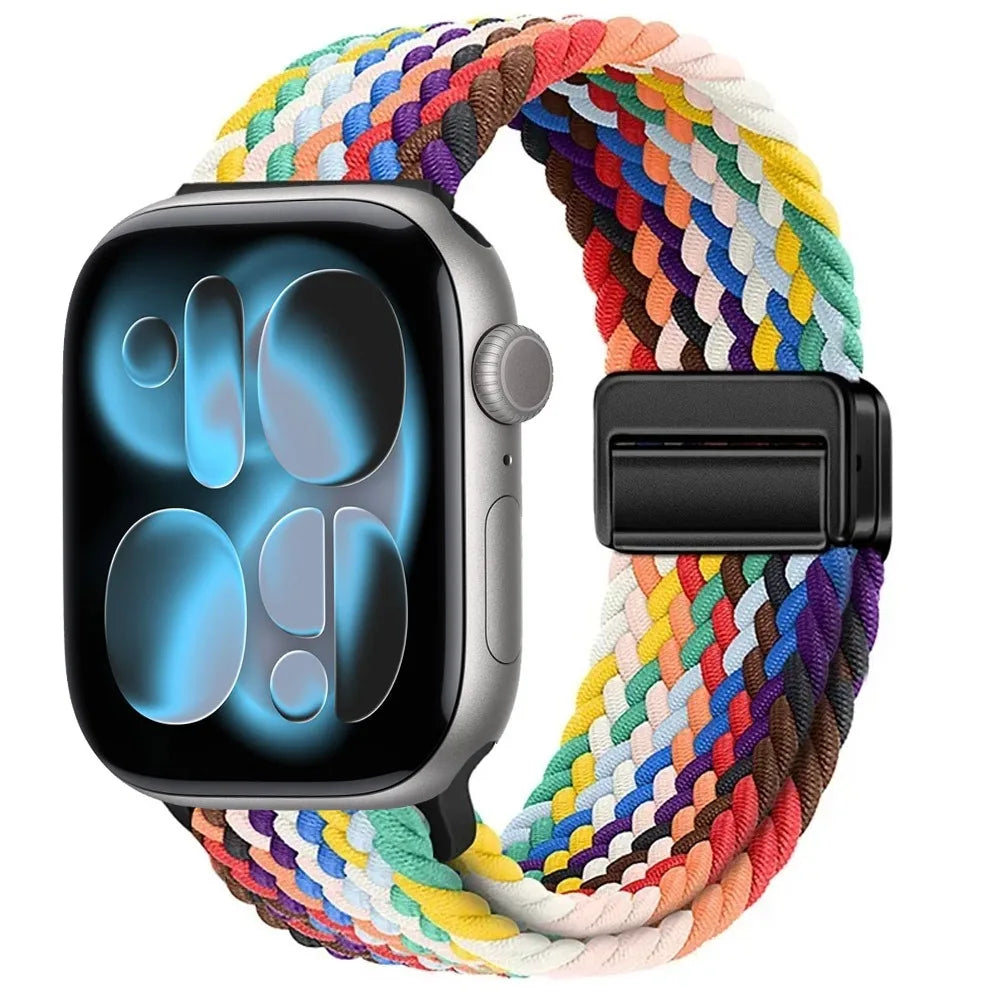 Nylon Loop Strap for Apple Watch 11 10 9 8 7 46mm 42mm 45mm 41mm Ultra 3 2 1 49mm Magnetic Braided  IWatch 6 5 4 SE3 Accessories