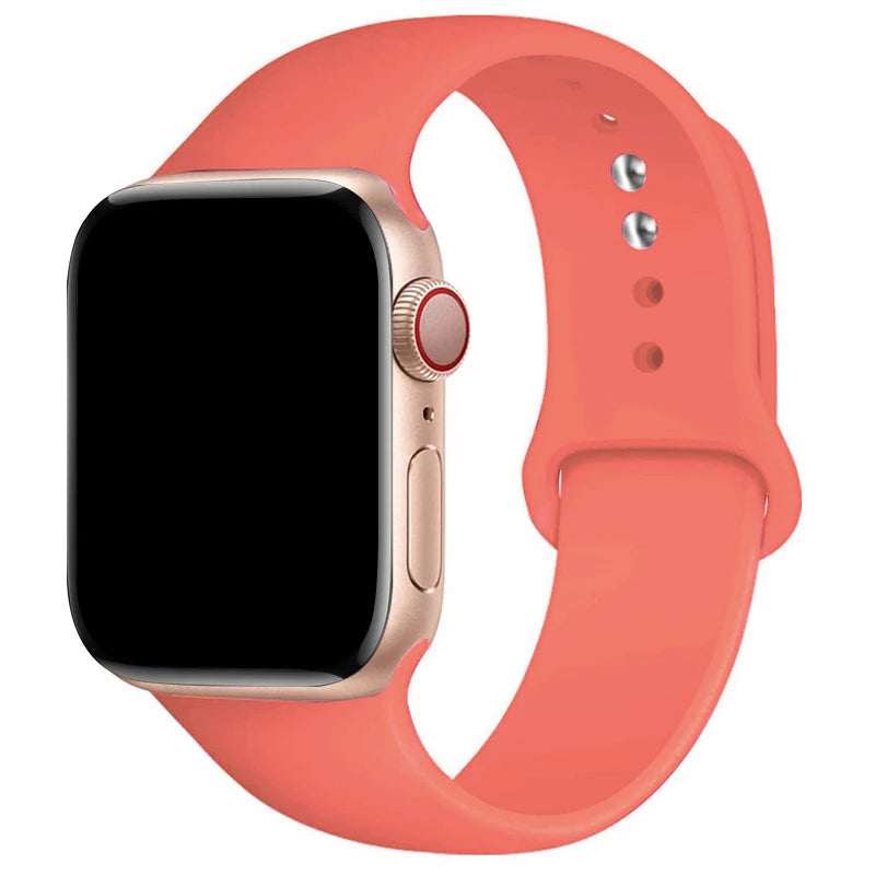 Sports Silicone Strap For Apple Watch Band Ultra 49mm 46mm 45mm 44mm 42mm 41mm 40mm Watchband for iWatch 11 10 9 8 7 6 5 4 SE