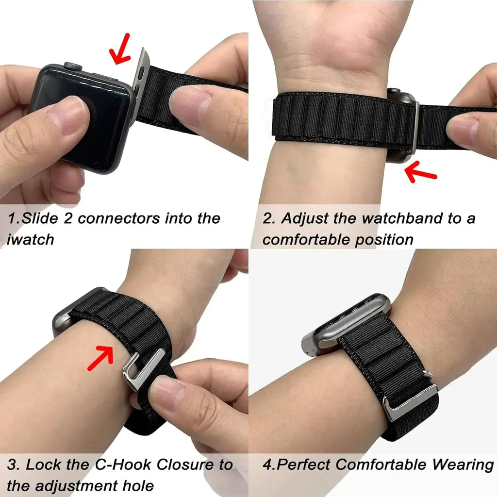Alpine Strap for Apple Watch Ultra/3 11 10 9 8 7 Band 46mm 49mm 45mm 41mm Nylon Sports Bracelet IWatch 6 5 4 3 SE 44mm 40mm 42mm