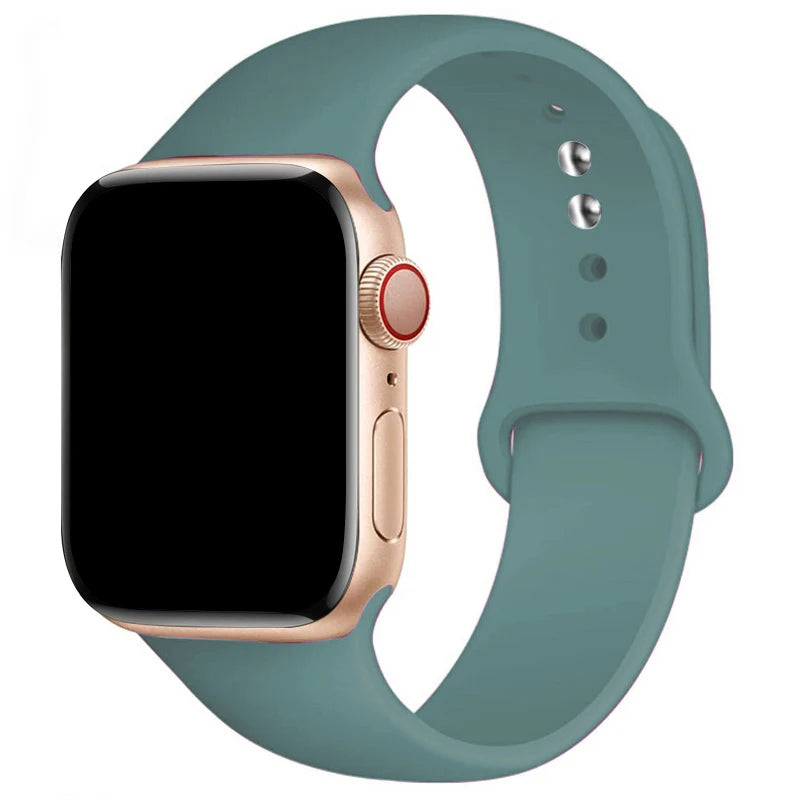 Sports Silicone Strap For Apple Watch Band Ultra 49mm 46mm 45mm 44mm 42mm 41mm 40mm Watchband for iWatch 11 10 9 8 7 6 5 4 SE