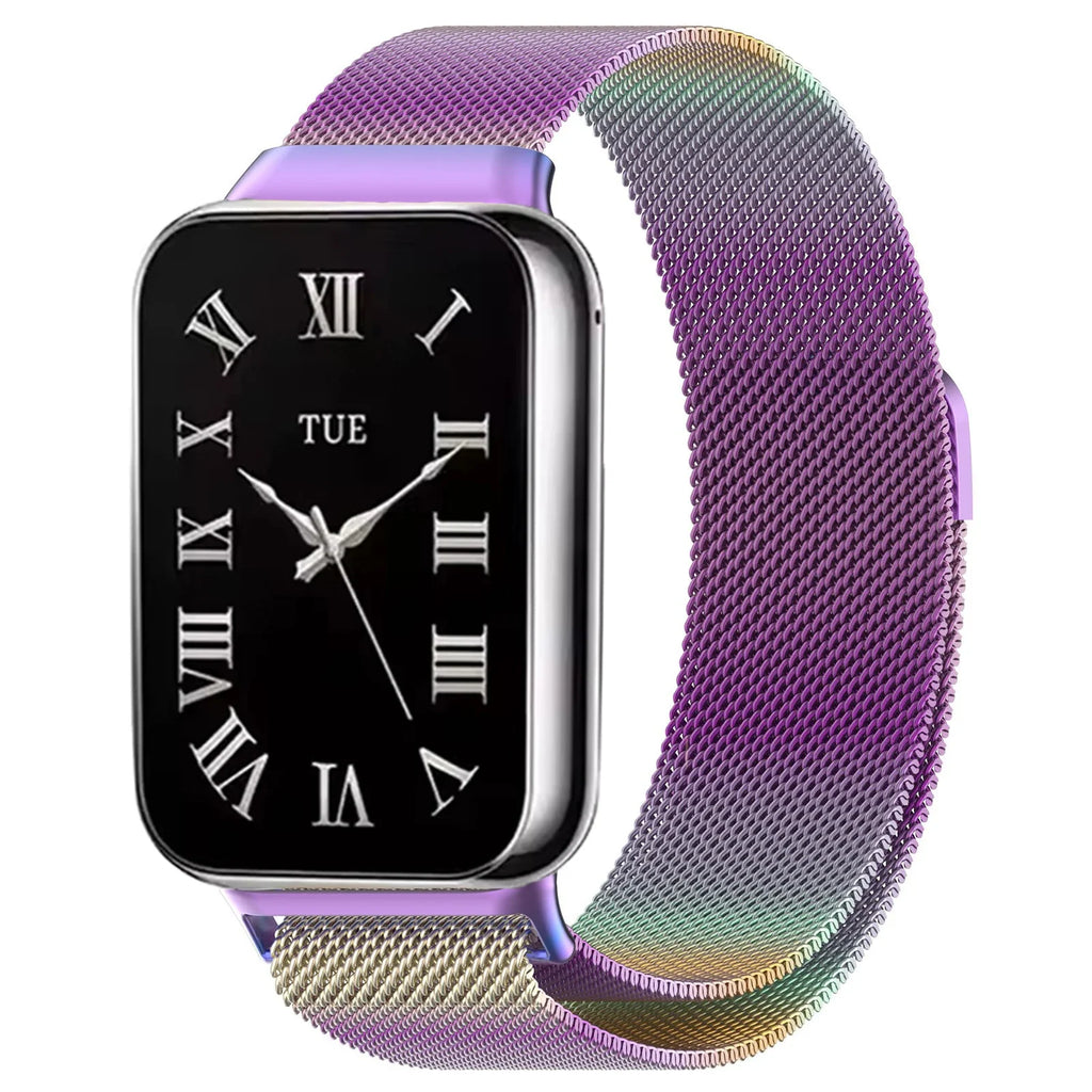 Milanese Loop Strap For Xiaomi Mi Band 9/8 Pro Metal Magnetic Durable Wristband Watchband For Redmi Watch 4/5/6 Correa Accessory