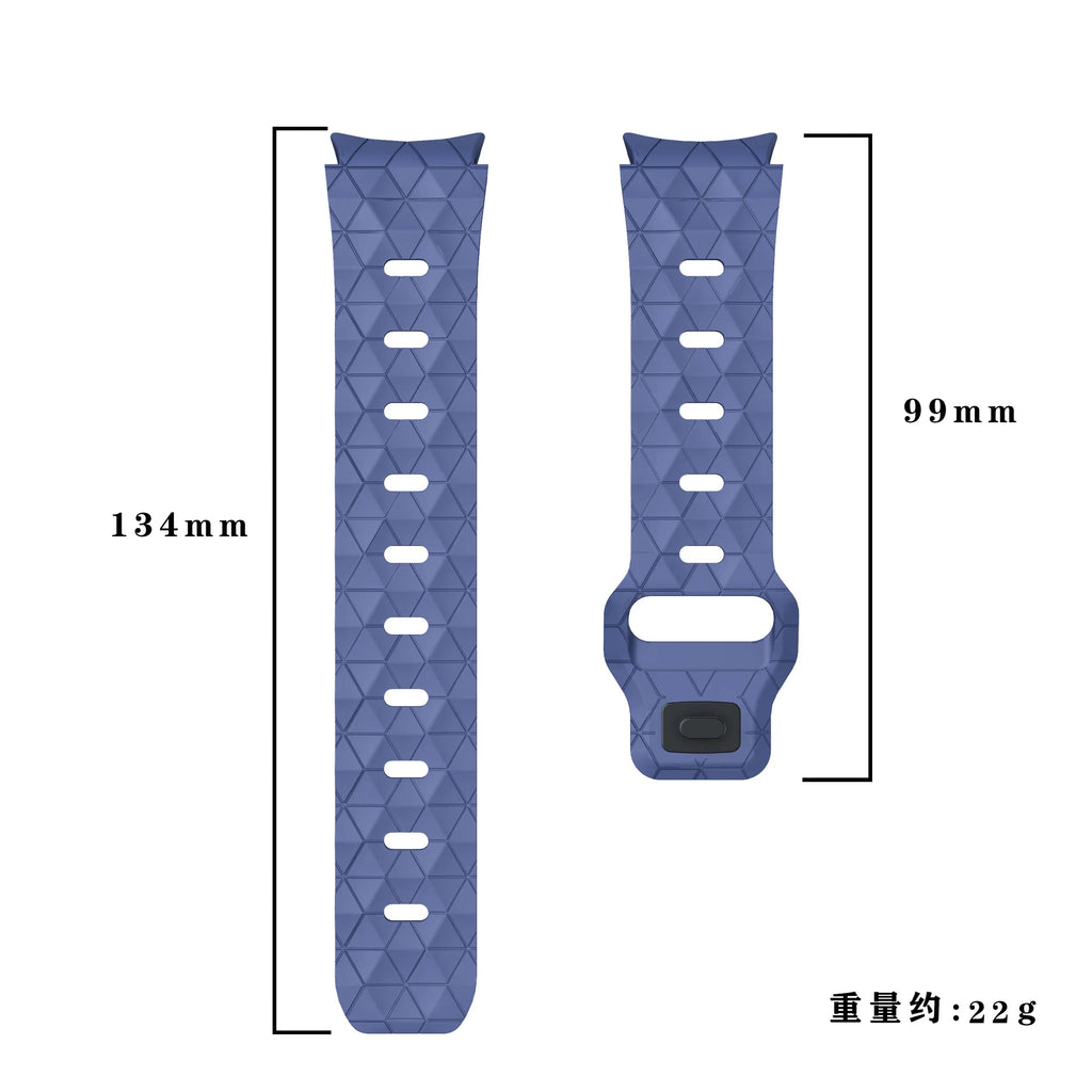 Silicone Strap for Samsung Galaxy Watch 7 6 5 4 40mm 44mm Football Pattern Bracelet Wristband for Watch 6-4 Classic 47mm 46mm