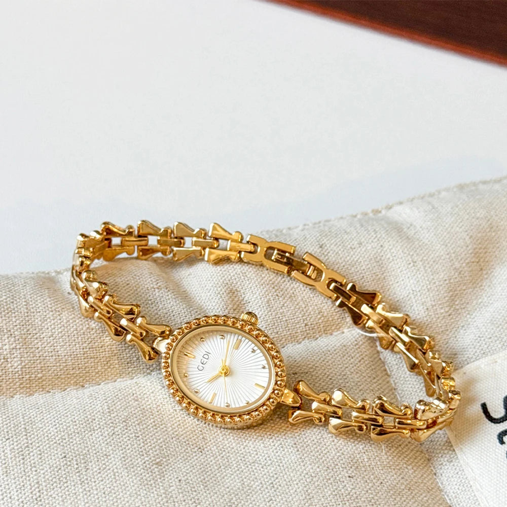 GEDI Ladies Watches Luxury Vintage Women Quartz Watch Waterproof Elegant Niche Wristwatches Fashion Watches Gifts