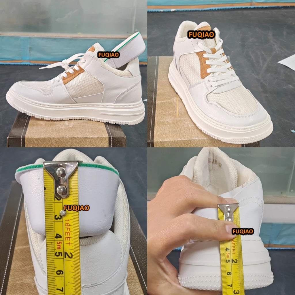 Plus Size 47 Summer Mesh Men Sneakers Elevator Shoes Chunky Increase Insole 7CM Breathable Sports Casual Height Shoes For Man