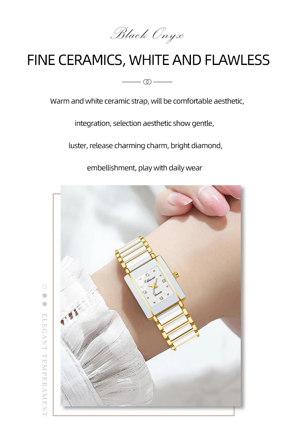 CHENXI Luxury Couple Watch High Quality Fashion Crystal Rectangular Dial Quartz Watch Men Women Valentine'S Day Wedding Gift