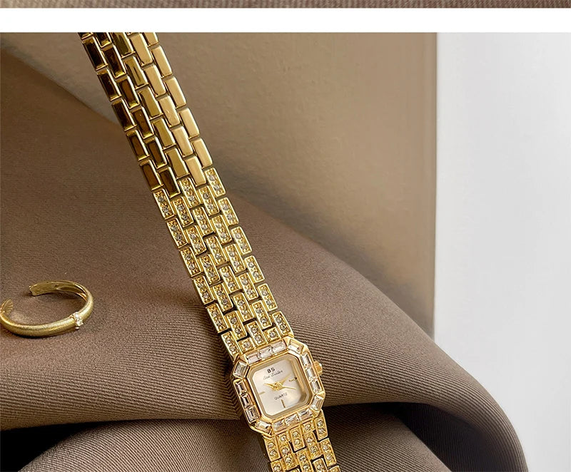 BS Bee Sister Ladies Watches Luxury Diamond Watch Square Bracelet Quartz Wristwatches Fashion Casual Watches Gift Women