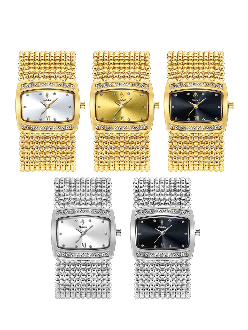 YaLaLuWomen's Watch Brand: Light Luxury Elegant Diamond-Set Square Watch with Water-Resistant Quartz Movement reloj mujer LX1073