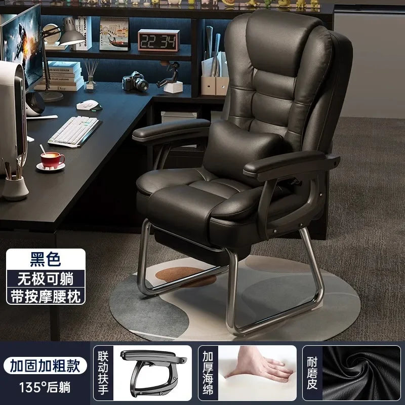 AOLIVIYA Computer Chair, Home Office Seat with Backrest, Reclining Comfortable Boss Chair for Conference Room Dormitory B638527