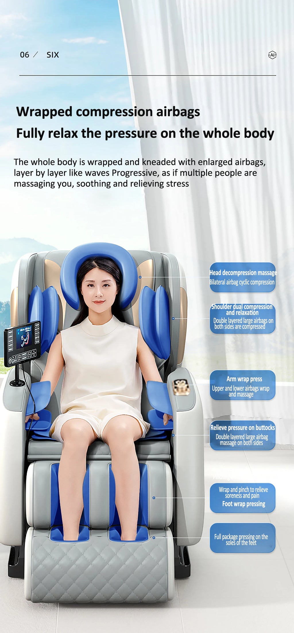 Electric Smart massage chair zero gravity with Voice Control Foot Airbag Massage for Full Body Relief for Family Use 3D Shiatsu
