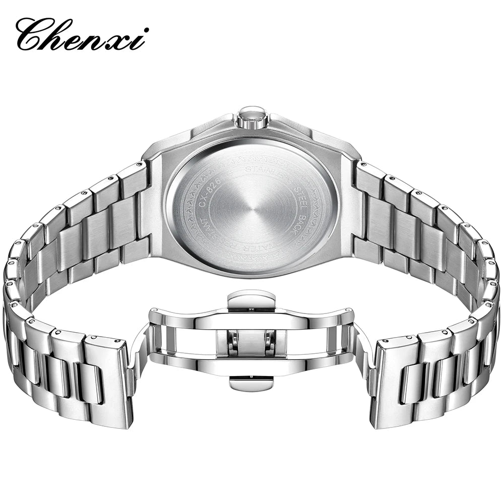 CHENXI New in Men's Watches Classic Fashion Quartz Wristwatches Simple Luminous Date Calendar Display Water-Resistant Man Watch