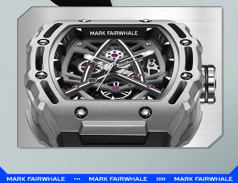 2023 New Automatic Mechanical Watches Mens Luxury   Brand Mark Fairwhale Fashion Sports Waterproof Tonneau Mille Wristwatch Mans