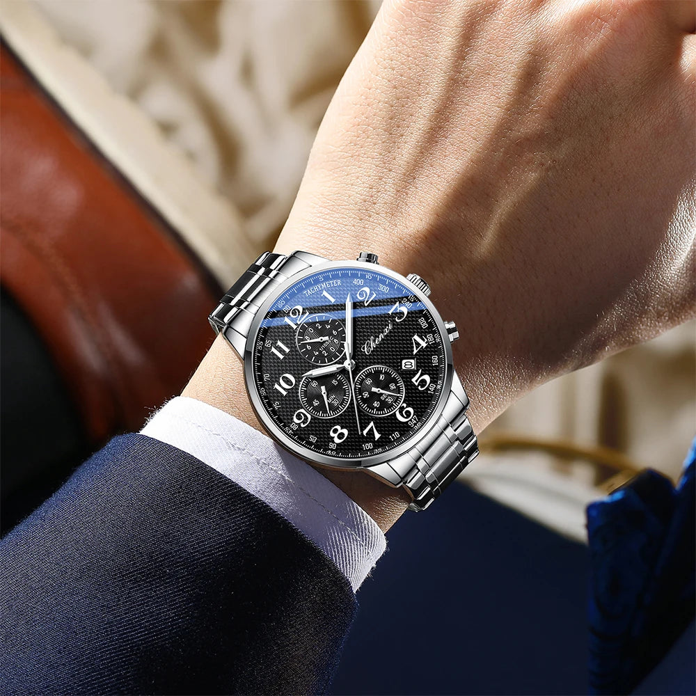 CHENXI Watches For Men Multi-functional Quartz Man Watch Calendar Luminous Chronograph Men's Wristwatches Gifts