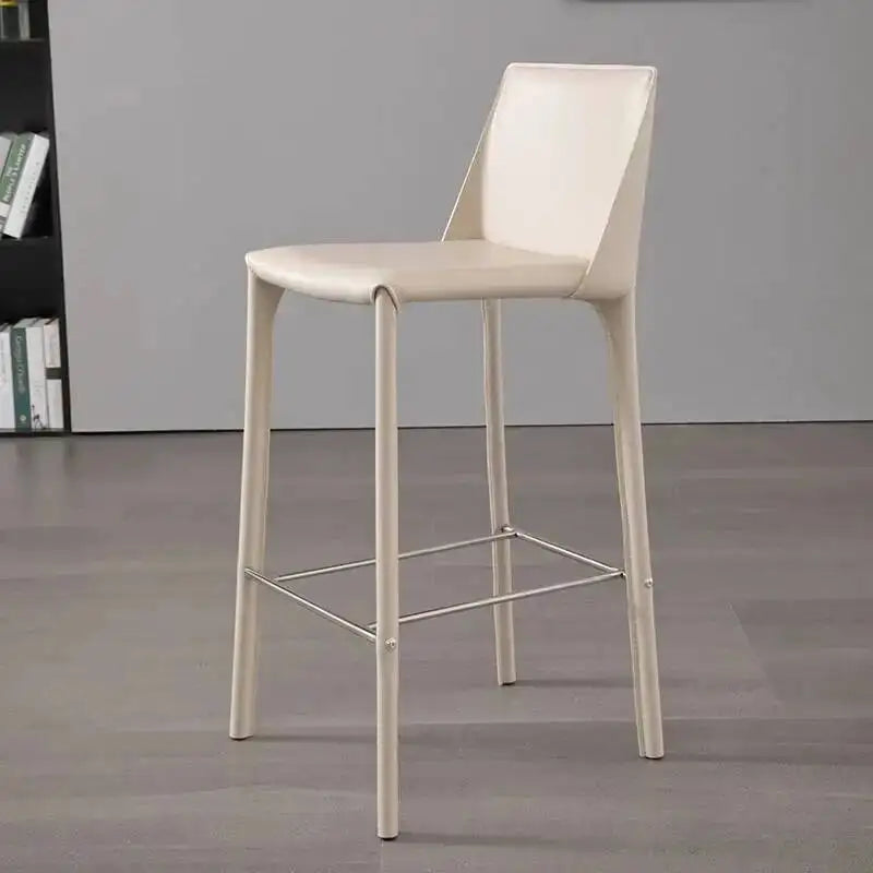 White Ergonomic Stools Replica Bar Leather Designer Kitchen Bar Stool High Midcentury Taburetes Altos Cocina Kitchen Furniture