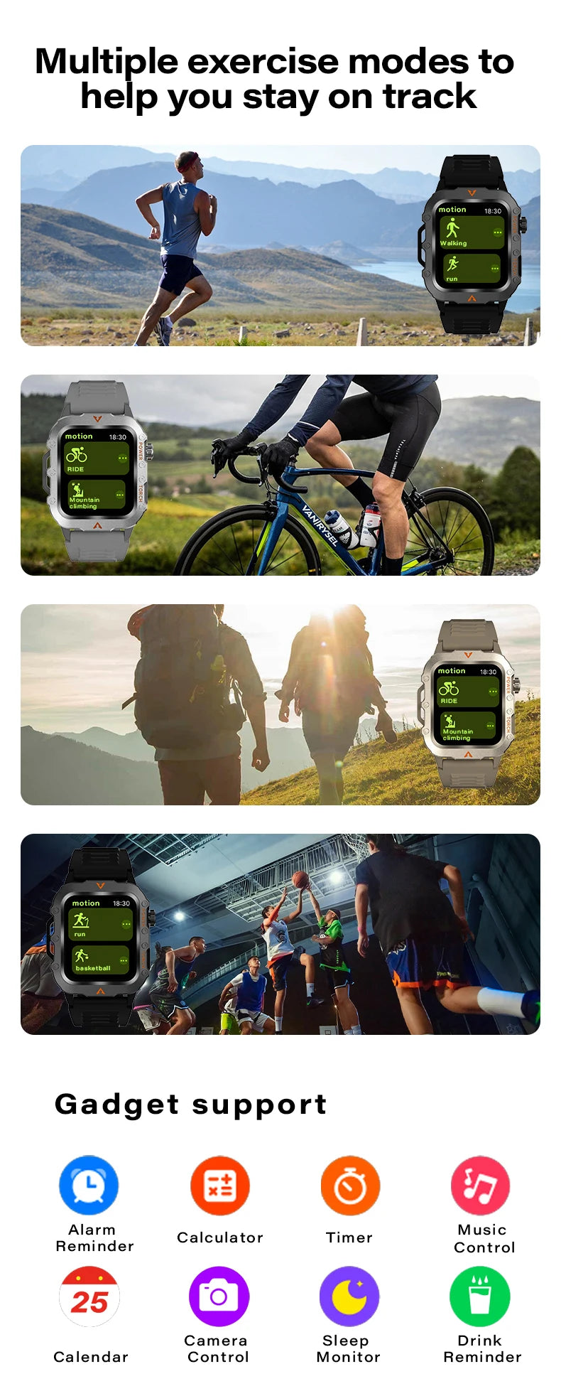 Bluetooth Call Smart Watch Electronics Smartwatch Digital Fitness Clock Flashlight Sports Watches for Man Woman iOS Android 2025