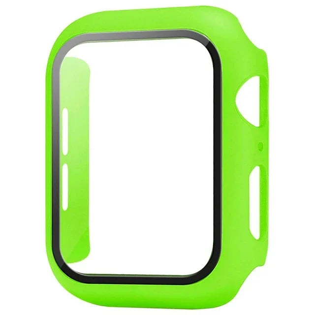 Glass+Cover For Apple Watch case 10 9 8 7 6 SE 5 iWatch Accessorie Screen Protector iWatch series 46mm 44mm 40mm 41 45mm 38 42mm