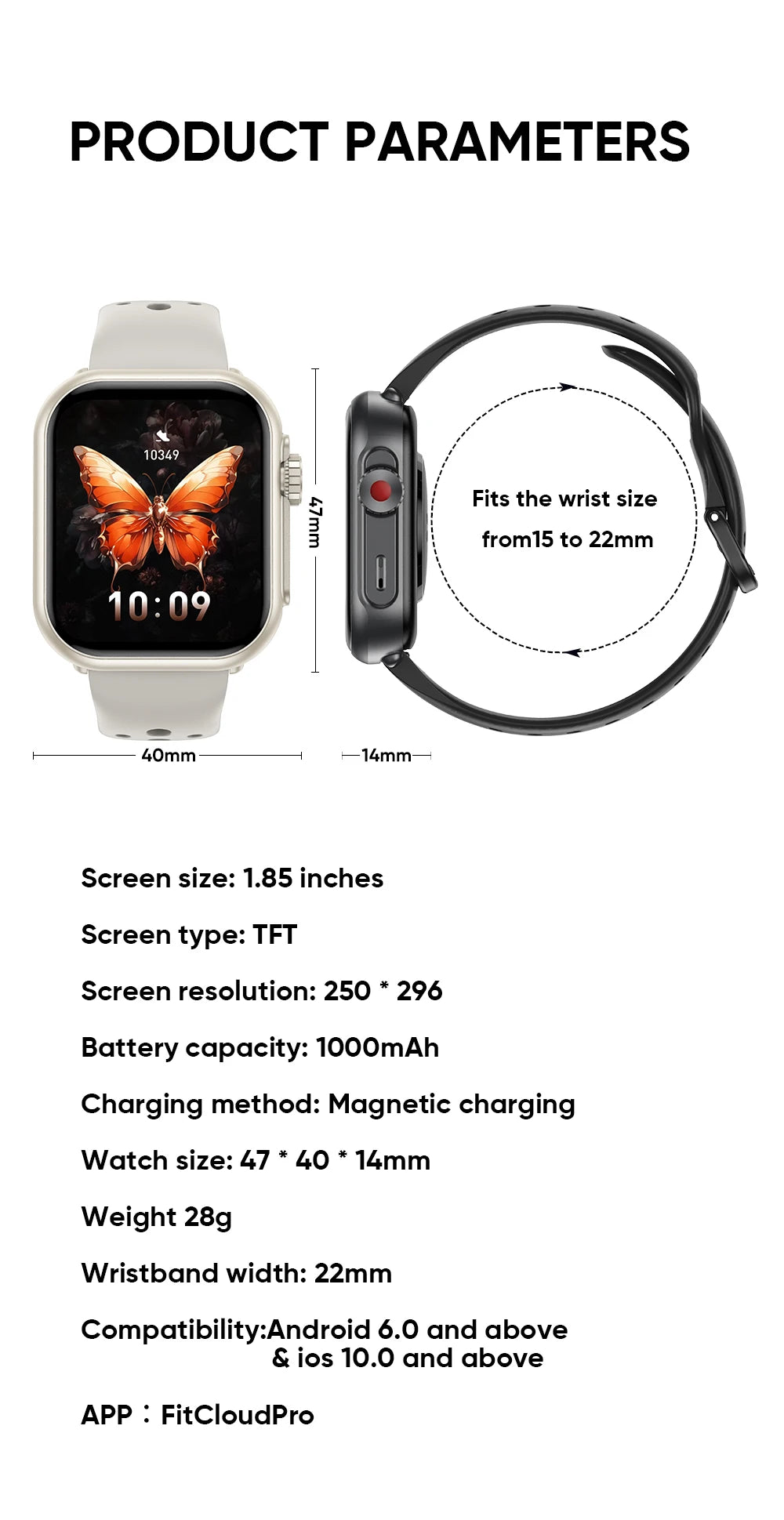 Electronics Smartwatch Fitness Tracker Heart Rate Monitor Waterproof 1000mAh Sport Smart Watches for Man Woman Andoird IOS 2026