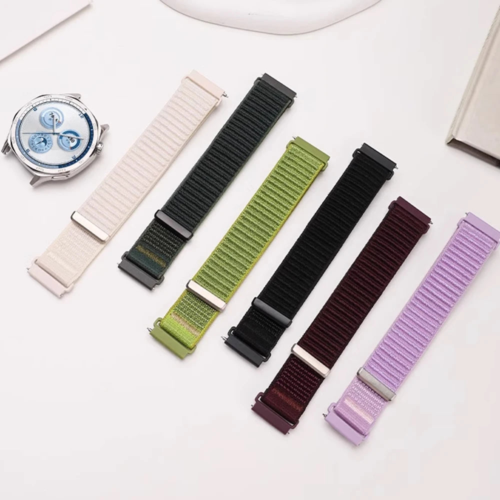 18mm 20mm 22mm Nylon Loop Strap For Garmin Forerunner 970 570 Venu 4 45mm 41mm Venu 3 Wave Wristband Garmin Active 6 Accessories