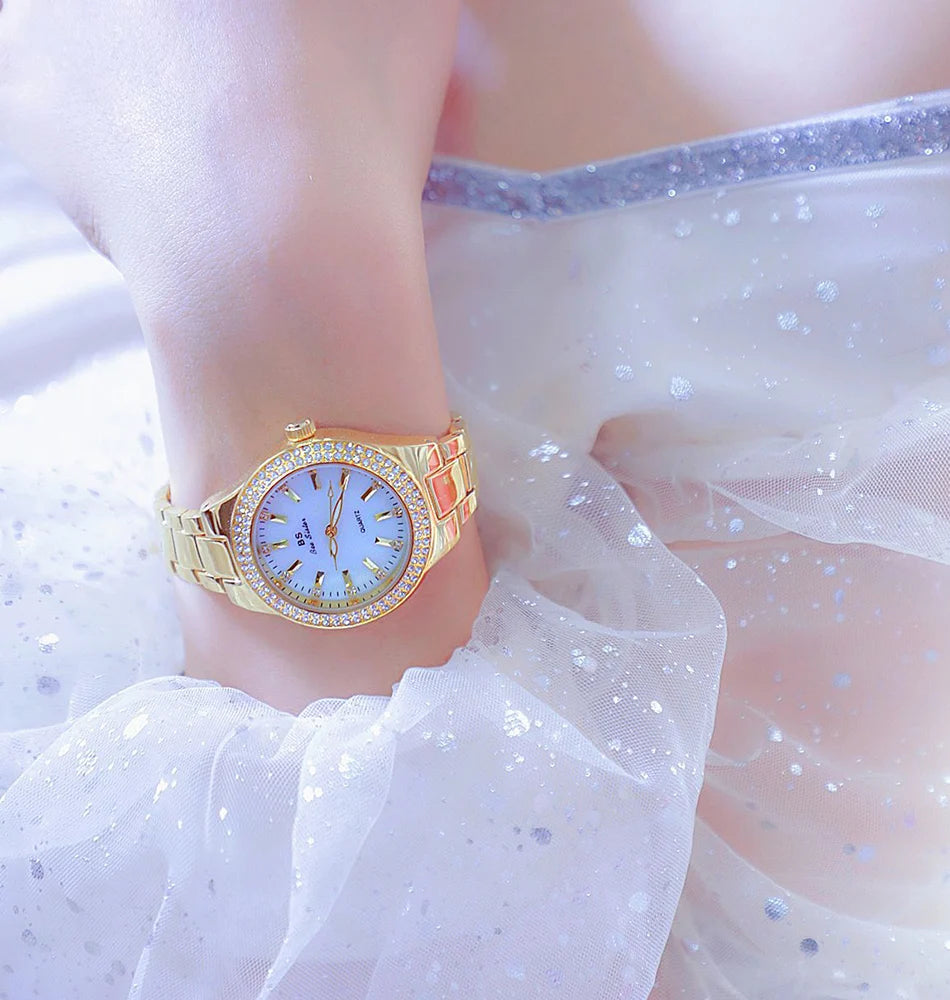 Original Brand Women's Watches Fashion Diamond Quartz Watch Luxury Classic Stainless Steel Bracelet Wristwatch Famale Hot Sale