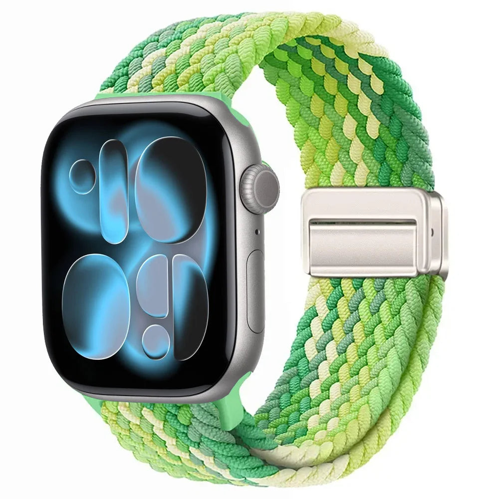 Nylon Loop Strap for Apple Watch 11 10 9 8 7 46mm 42mm 45mm 41mm Ultra 3 2 1 49mm Magnetic Braided  IWatch 6 5 4 SE3 Accessories