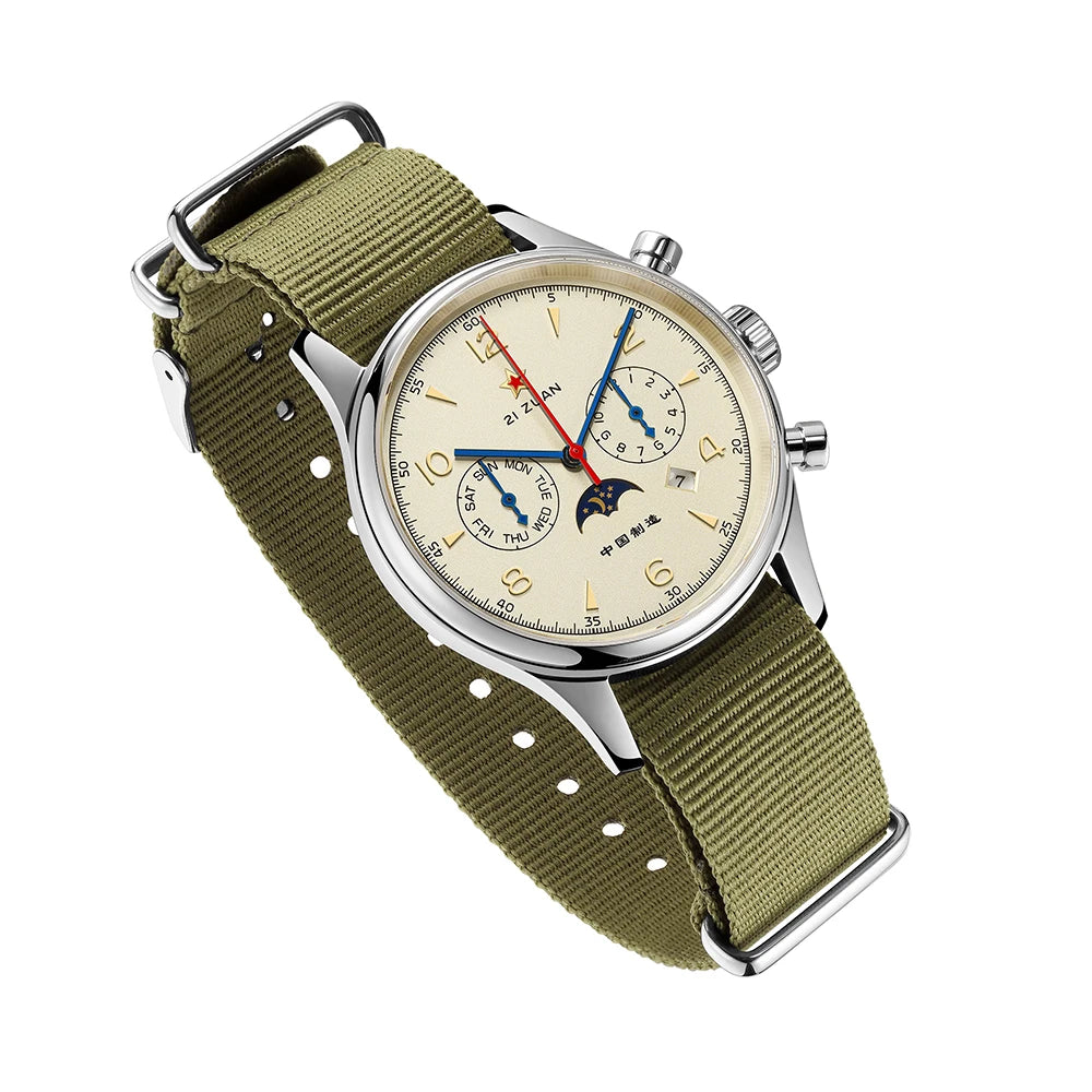 SEAKOSS 40mm 1963 Men's Watch  Automatic Mechanical wrist watch seagull ST1654 Movement Calendar Week Display Air Force watches