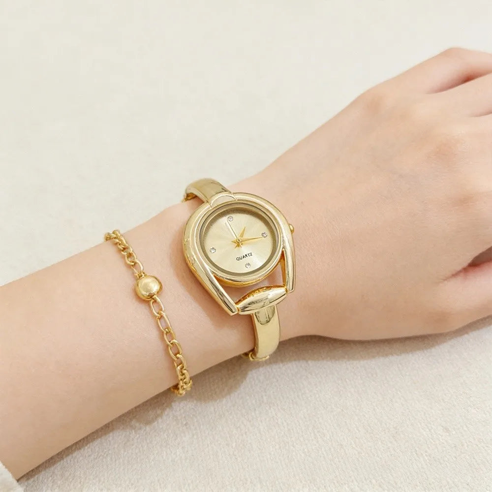 Creative Open Design Quartz Watch Elegant Gift Bracelet Watch Luxury Wristwatch