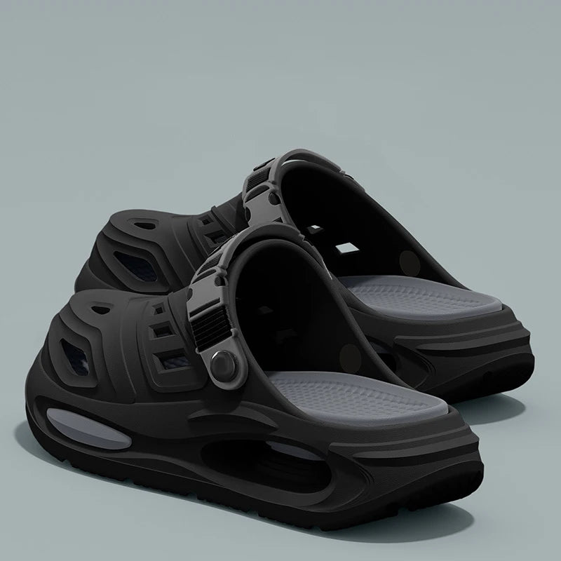 Smile Men's And Women's Cave Shoes Fashion Breathable Sandals With Removable Insoles Non-slip Cushioned Thickened Soft Slippers