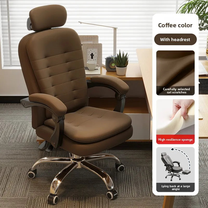 Comfortable home office chair that can lie down, computer, desk and chair, rotating ergonomic boss chair