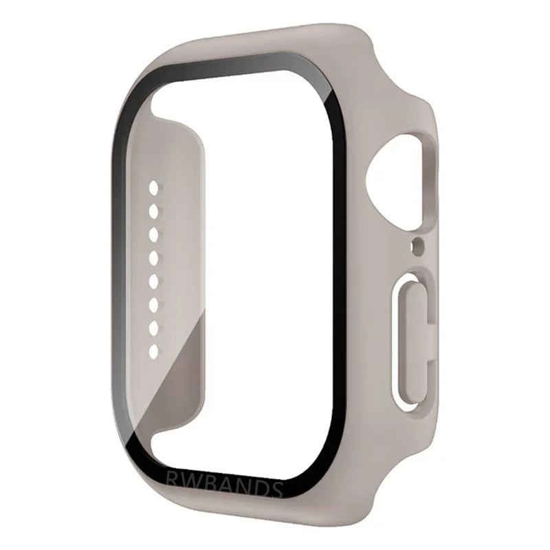 Glass+Cover For Apple Watch 46mm 44mm 40mm 49mm 41mm 45mm 42mm Accessorie Screen Protector iwatch series Ultra 11 10 9 SE 8 7 6
