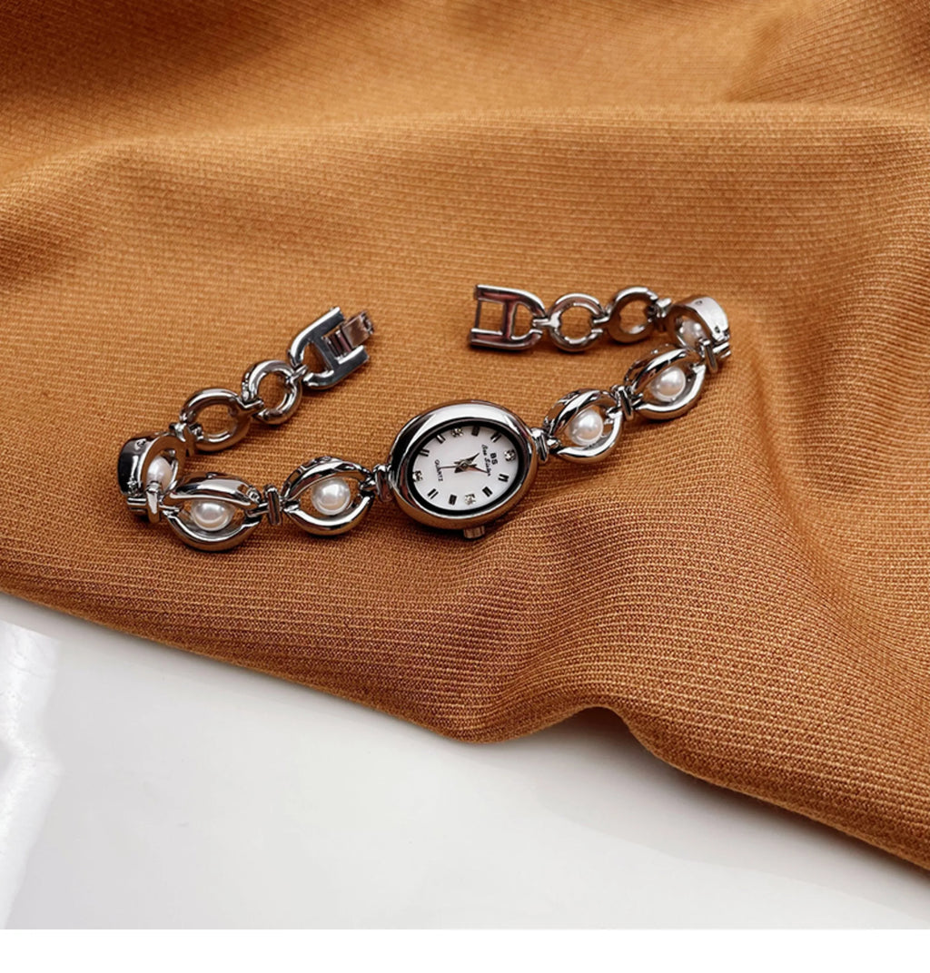 Women's Watch Bracelet Quartz Wristwatches Brand Luxury Vintage Casual Small Silver Clock High Quality Watch Ladies