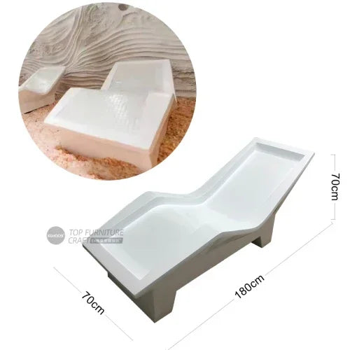 Leisure Beach Chair Hotel Swimming Pool Recliner Special-Shaped Rubber Clothing Water-Soaking Chair Courtyard Sun-Proof Chair