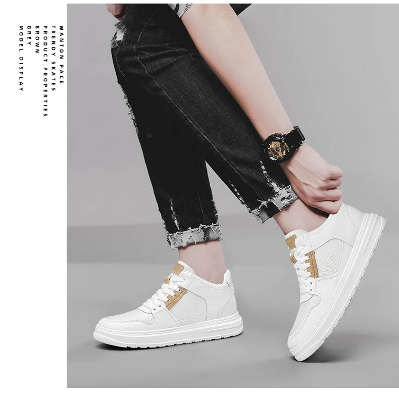 Plus Size 47 Summer Mesh Men Sneakers Elevator Shoes Chunky Increase Insole 7CM Breathable Sports Casual Height Shoes For Man