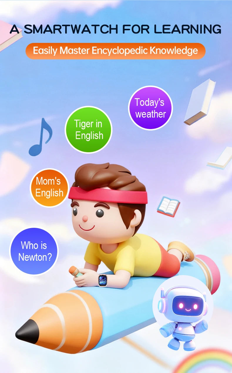 2026 New Kids 4G Sim Card Smart Watch Call SOS GPS Location Child Smart Watch Camera Waterproof For Boys Girls Present