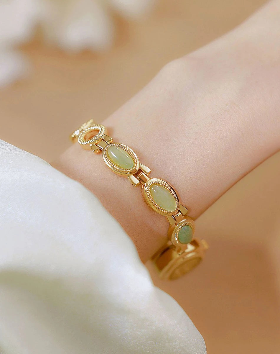 High-end Luxury Ladies Watches Elegant Green Jewelry Jade Quartz Bracelet Wristwatch gifts for women 2025 Fashion dress Watch