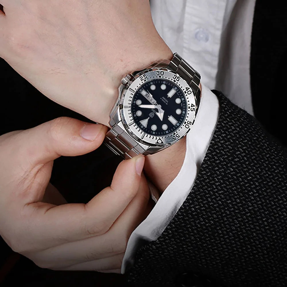 High-Quality Luxury Watch Calendar, Day, Water-Resistant, Luminous Quartz Watch Business Men's Watch Fashion Timepiece