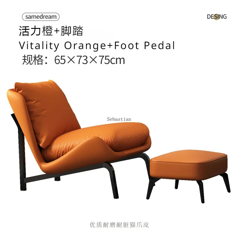 Simple Single Sofa Chair, Balcony Chair, Leisure Chair, Lounge Chairs, Can Sit or Lie, Bedroom, Living Room, Lazy Sofa Chairs