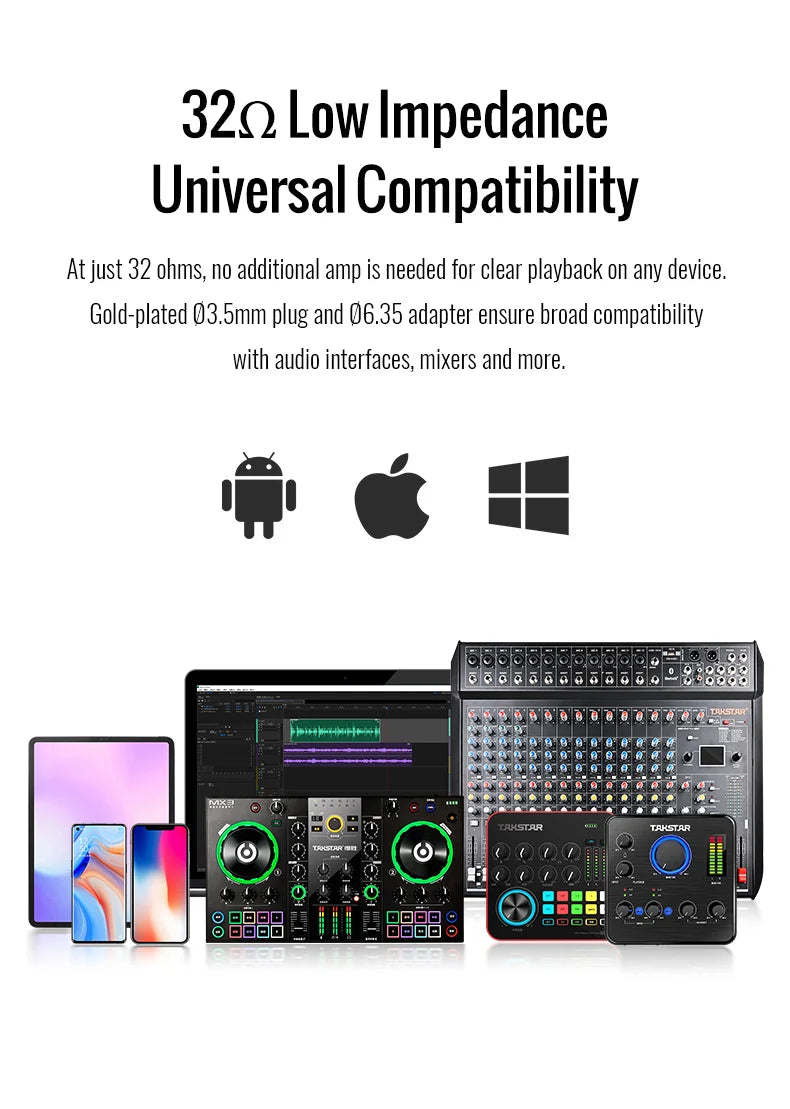 TAKSTAR PRO 70 Original Earphones Professional Fully Enclosed Foldable Monitoring Headphones Game Music Headset