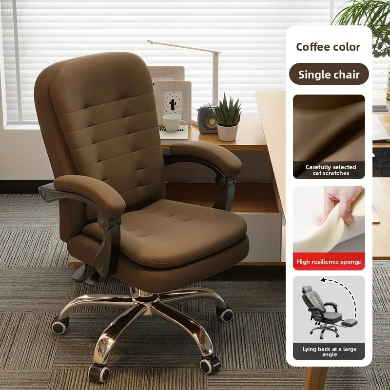Comfortable home office chair that can lie down, computer, desk and chair, rotating ergonomic boss chair